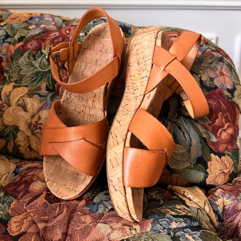 EUC Kork-Ease Myrna 2.0 Leather Platform Cork Sandals Size 8